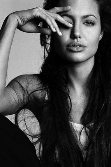 Angelina Jolie black and white famous human design Manifesting Generator